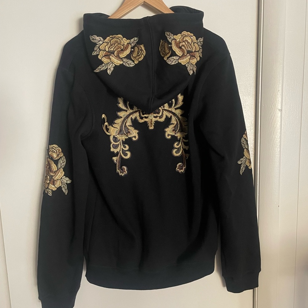 NOHOW Sonice Roses Zip Sweatshirt in Black